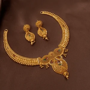 Antique gold-plated necklace set