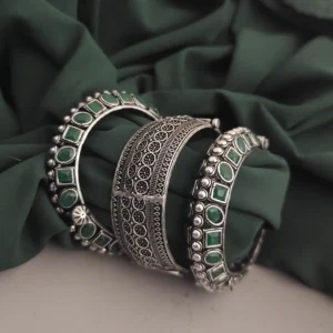 Oxidized Silver Bangles