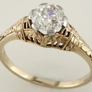 Vintage Solitaire American Diamond Ring